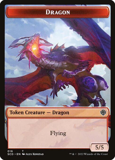 Dragon from Starter Commander Deck Tokens