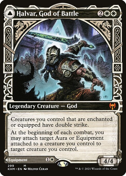 Halvar, God of Battle // Sword of the Realms from Kaldheim