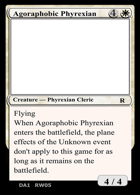 Agoraphobic Phyrexian highlighted card art