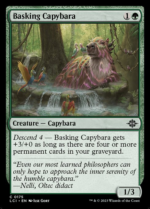 Basking Capybara highlighted card art