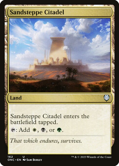 Sandsteppe Citadel from Phyrexia: All Will Be One Commander