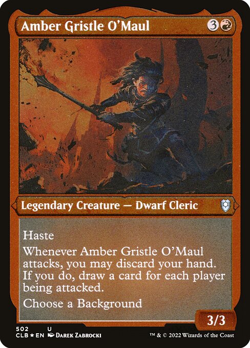 Amber Gristle O'Maul from Commander Legends: Battle for Baldur's Gate