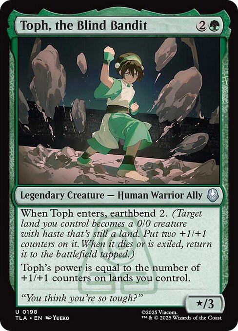 Toph, the Blind Bandit highlighted card art