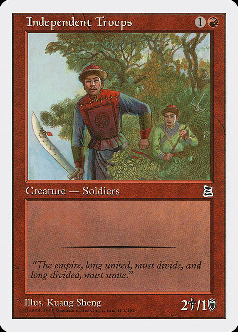 Independent Troops highlighted card art