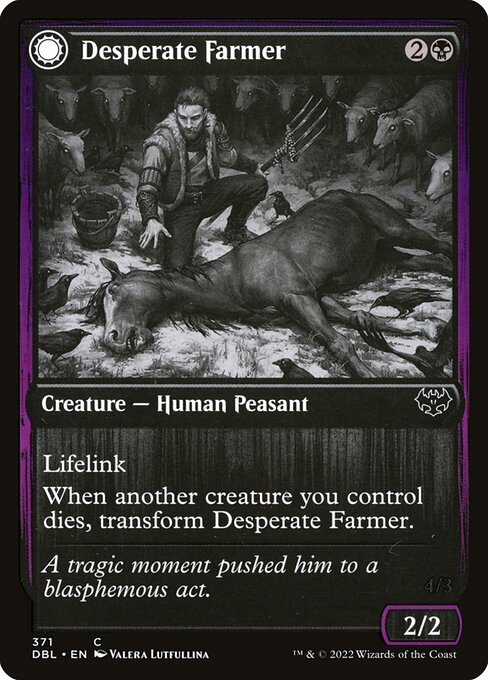 Desperate Farmer // Depraved Harvester from Innistrad: Double Feature