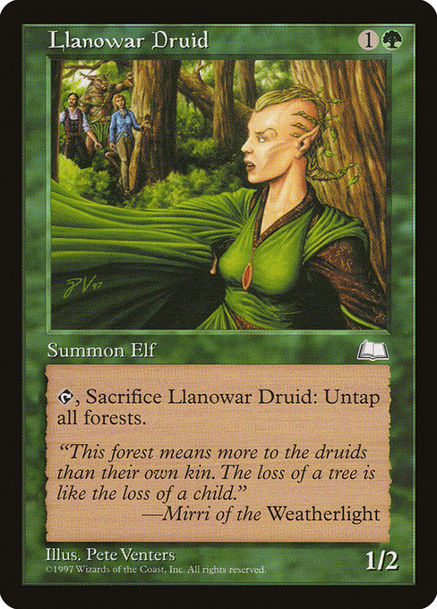 Llanowar Druid highlighted card art