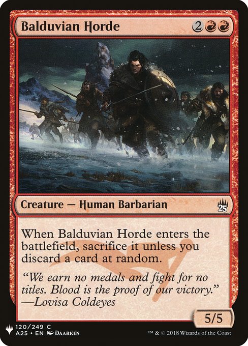 Balduvian Horde highlighted card art